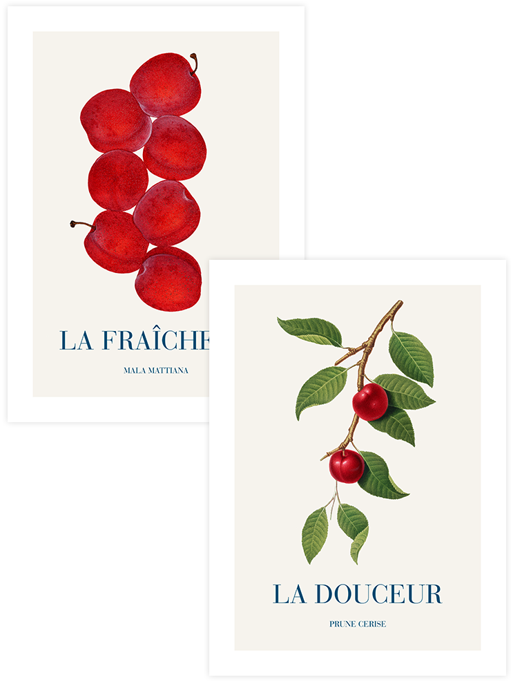 Fraicheur & Douceur - Poster Seti Duo Ürün ana görseli