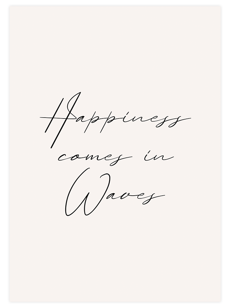 Happiness in Beige Poster Seti