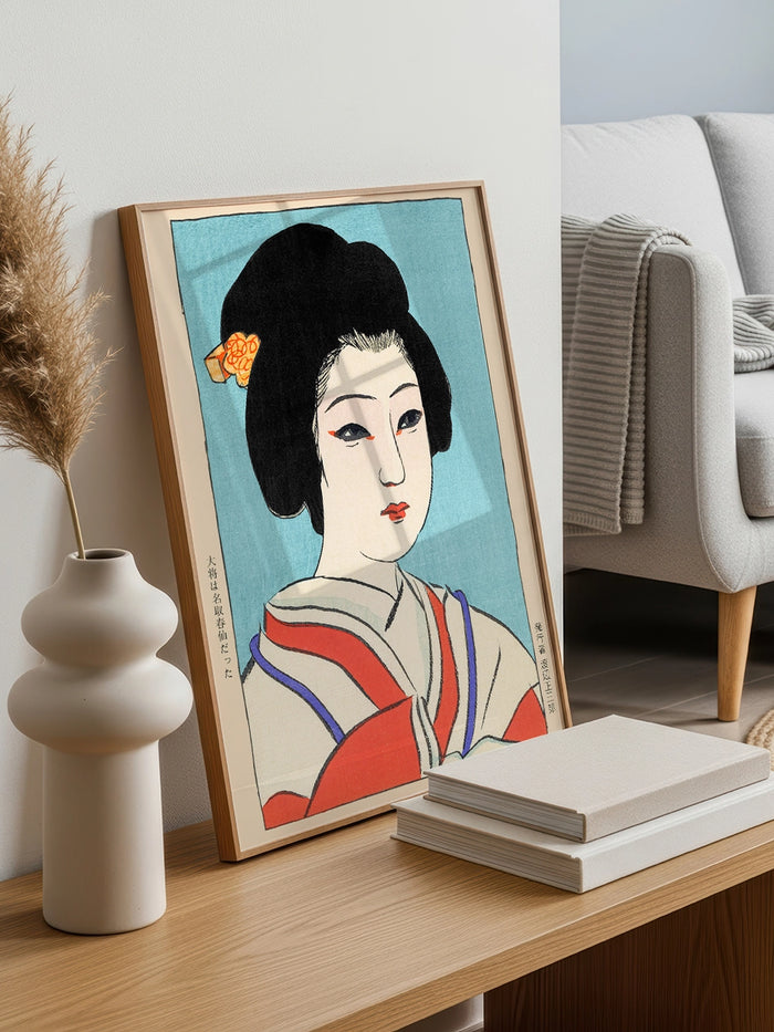 Natori Shunsen, Courtesan Otomaru from Shinbashi - Art Print  Poster