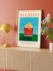 Negroni Poster - Giclée Baskı
