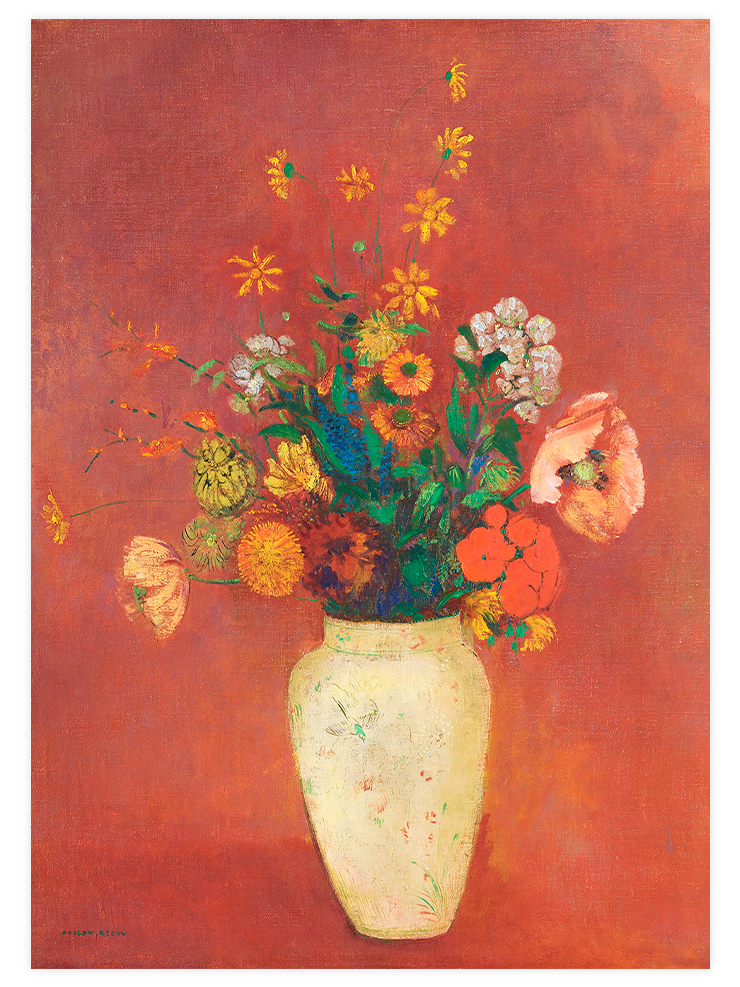 Odilon Redon Bouquet In A Chinese Vase - Art Print Ürün ana görseli