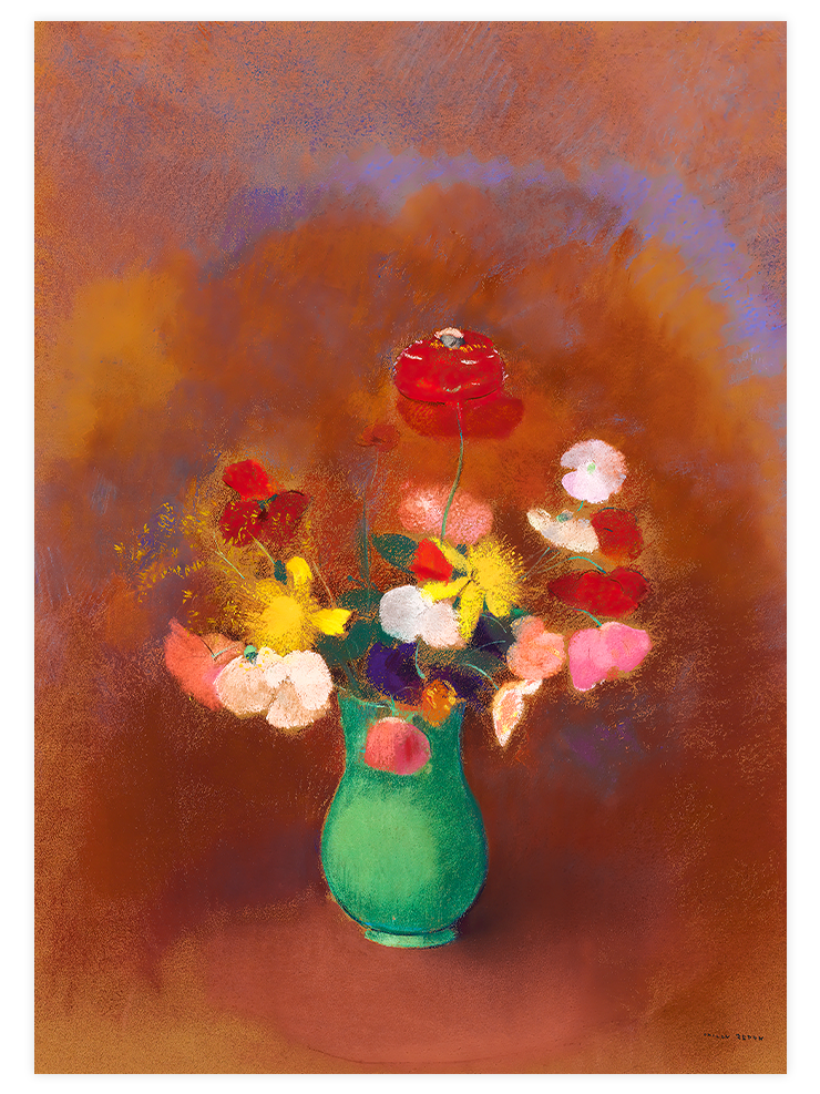 Odilon Redon Yeşil Vazodaki Gelincikler - Art Print Ürün ana görseli