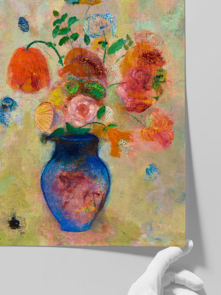 Odilon Redon Large Vase With Flowers - Art Print  Poster