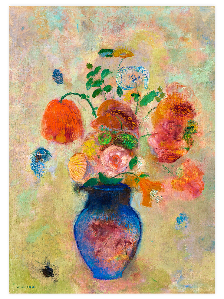 Odilon Redon Large Vase With Flowers - Art Print