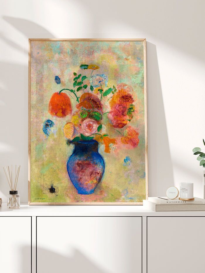 Odilon Redon Large Vase With Flowers - Art Print  Poster