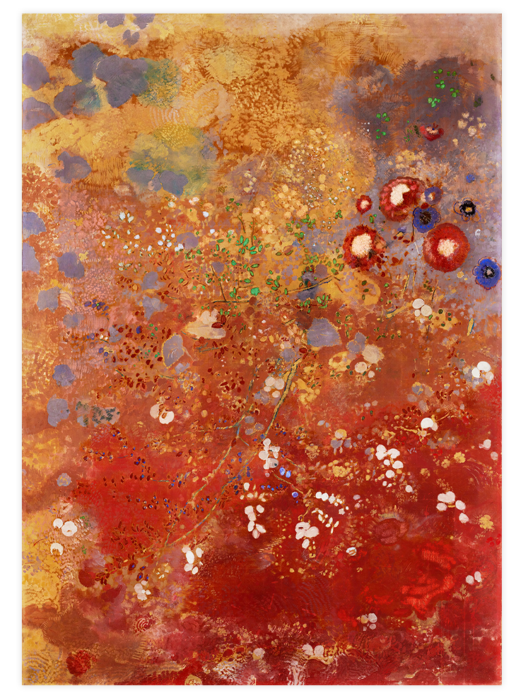 Odilon Redon Red Panel - Art Print Ürün ana görseli