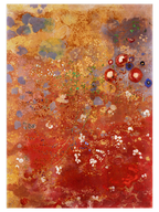 Odilon Redon Red Panel - Art Print
