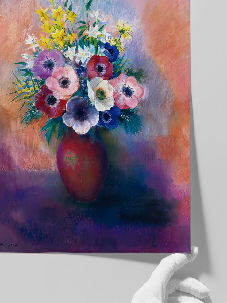 Odilon Redon Anemon Çiçekleri - Art Print  Poster