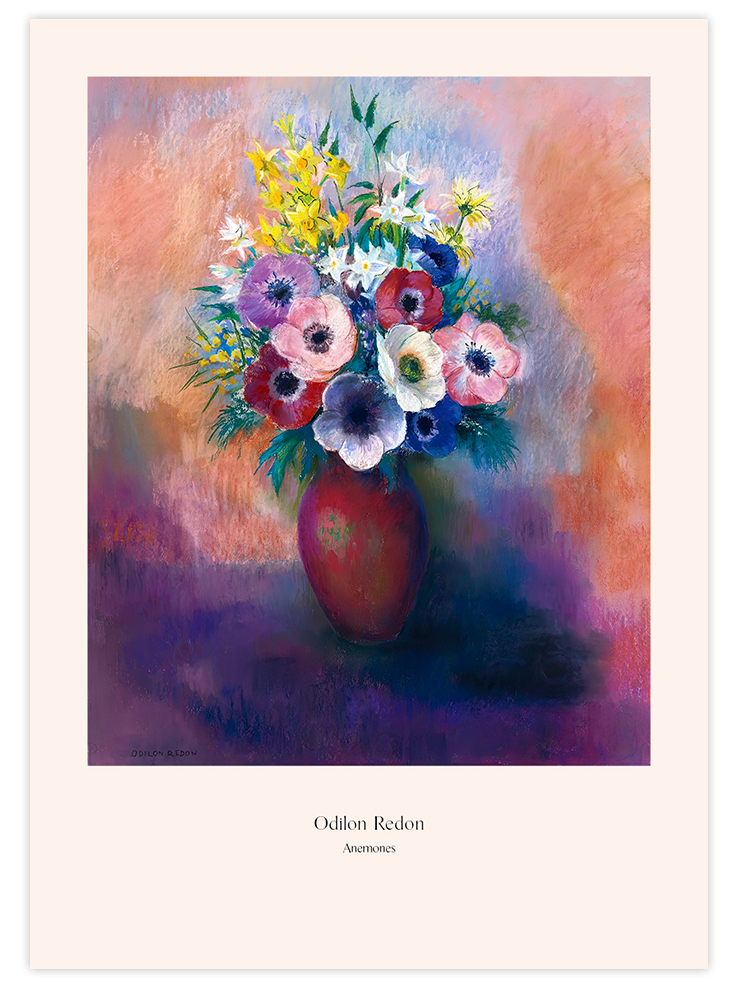 Odilon Redon Anemones - Art Print