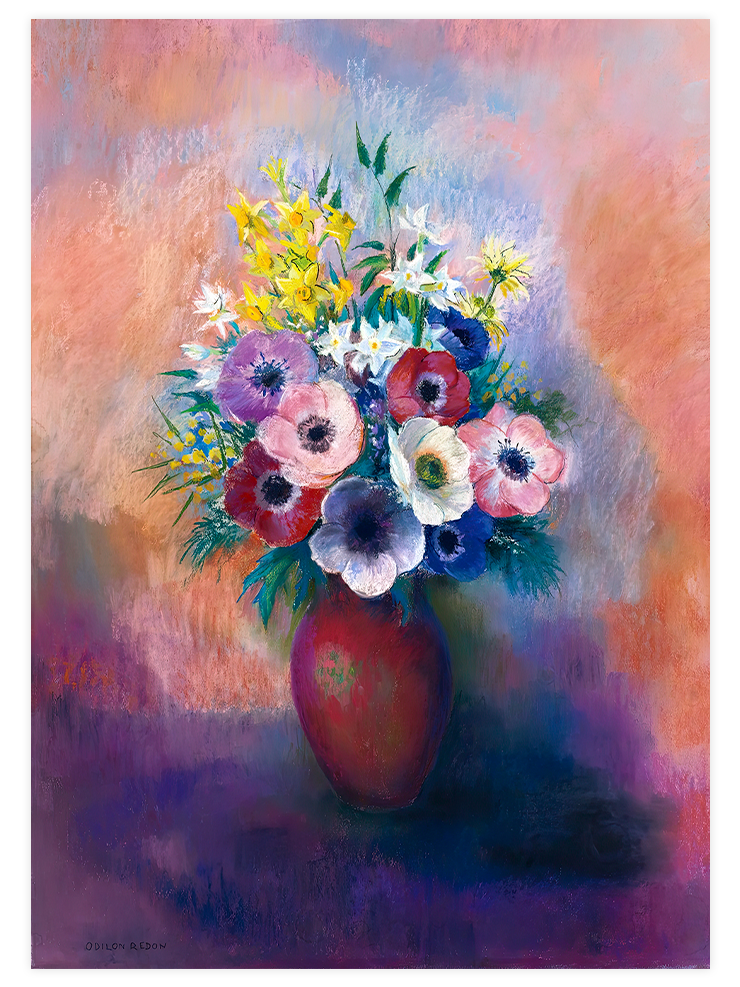 Odilon Redon Anemon Çiçekleri - Art Print Ürün ana görseli