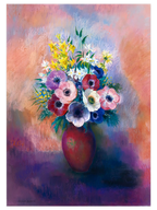 Odilon Redon Anemon Çiçekleri - Art Print