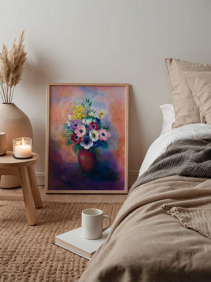 Odilon Redon Anemon Çiçekleri - Art Print