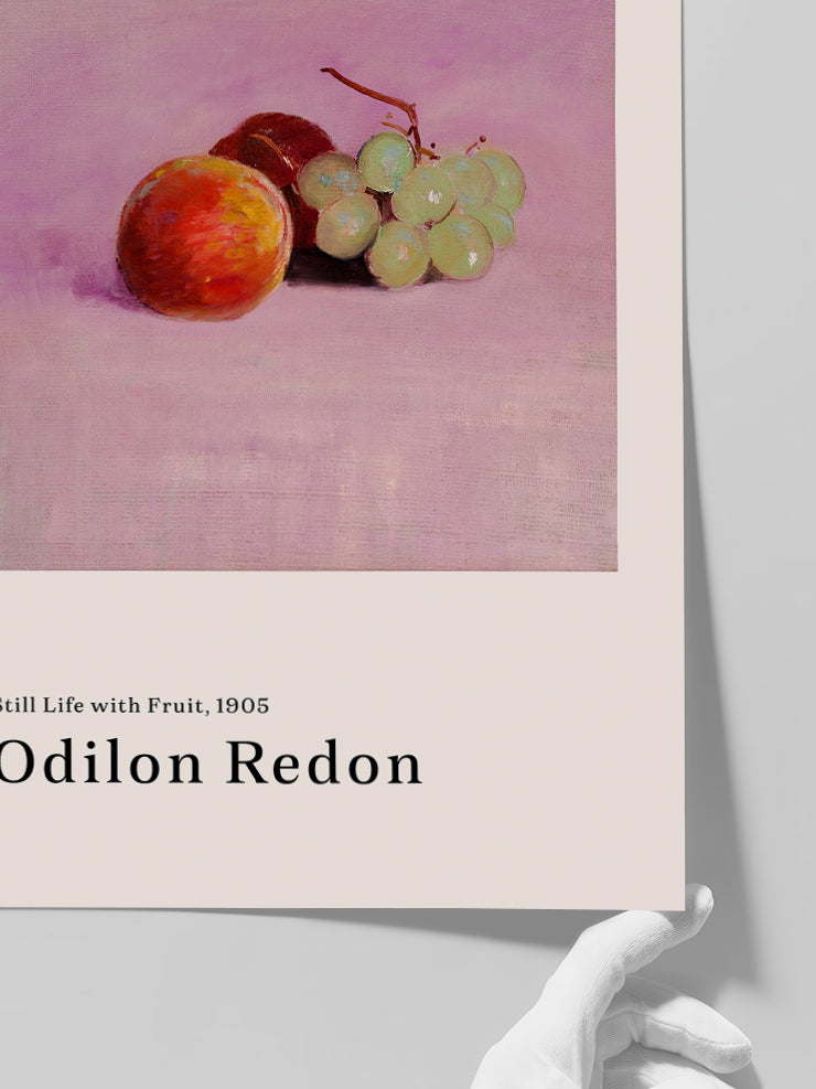 Odilon Redon Still Life With Fruit - Art Print  Poster