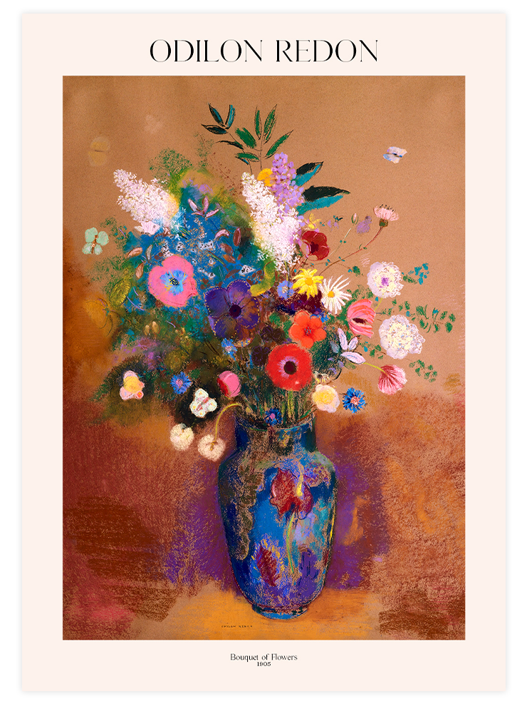 Odilon Redon Bouquet Of Flowers - Art Print Ürün ana görseli