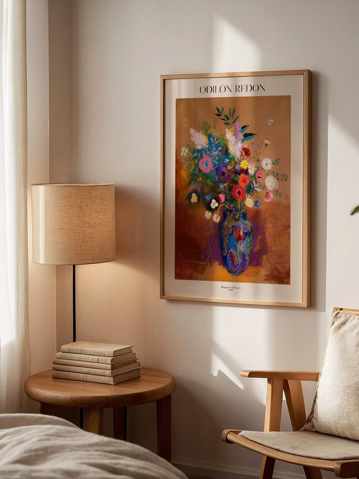 Odilon Redon Bouquet Of Flowers - Art Print Ürün ikincil görseli