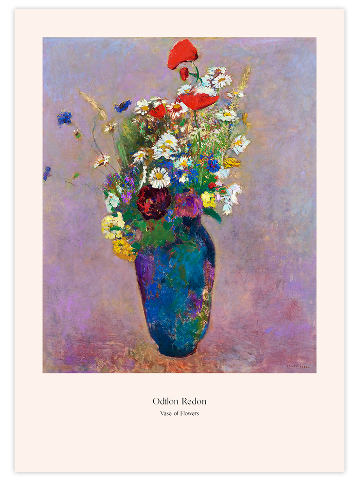 Odilon Redon Çiçek Vazosu - Art Print