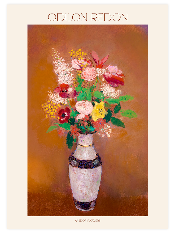 Odilon Redon Vase of Flowers - Art Print Ürün ana görseli