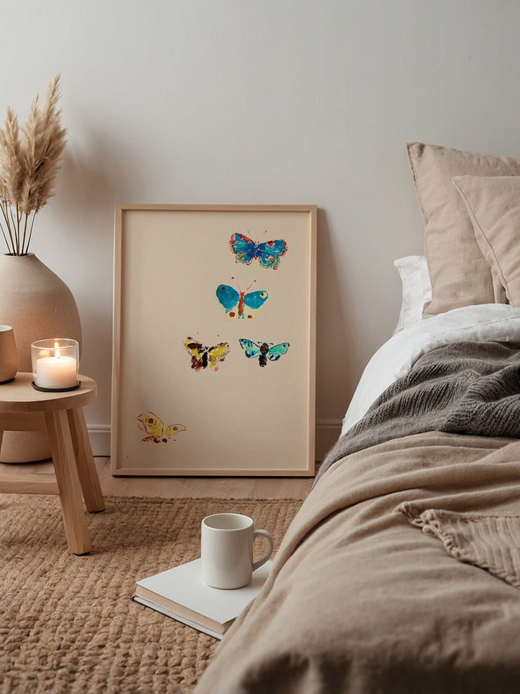 Odilon Redon Five Butterflies - Art Print  Poster