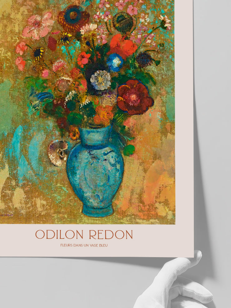 Odilon Redon Fleurs dans un Vase Bleu - Art Print  Poster