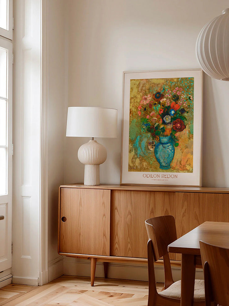 Odilon Redon Fleurs dans un Vase Bleu - Art Print Ürün ikincil görseli