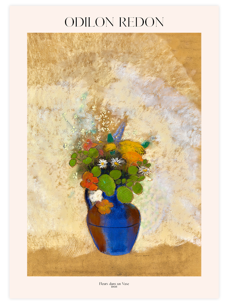 Odilon Redon Fleurs dans un Vase - Art Print Ürün ana görseli
