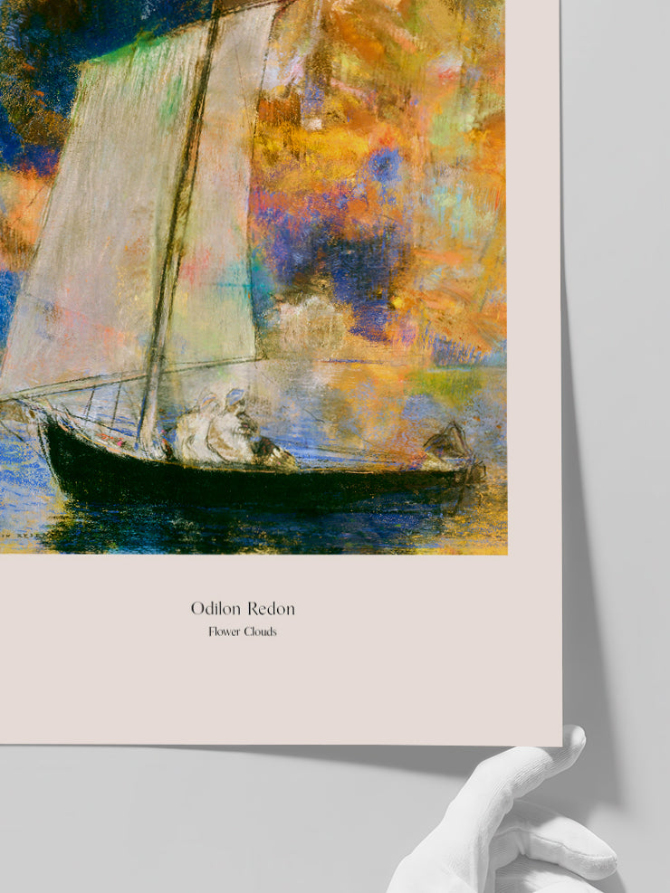 Odilon Redon Flower Clouds - Art Print  Poster