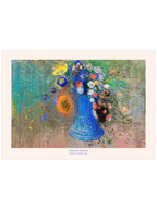Odilon Redon Flowers in a Blue Vase - Art Print