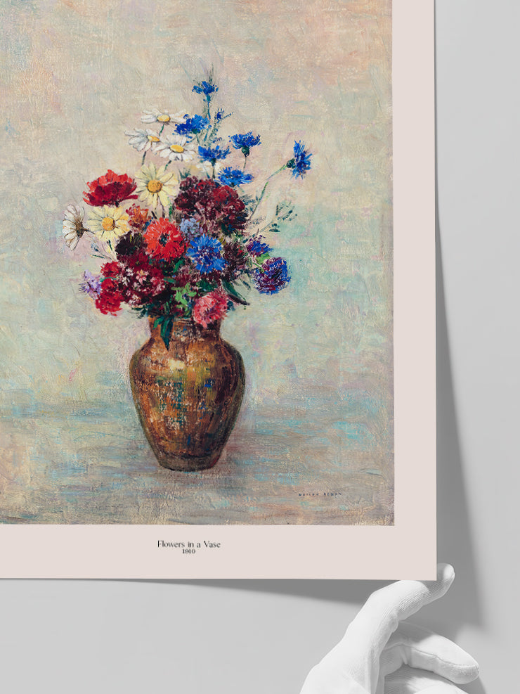 Odilon Redon Flowers In A Vase - Art Print  Poster
