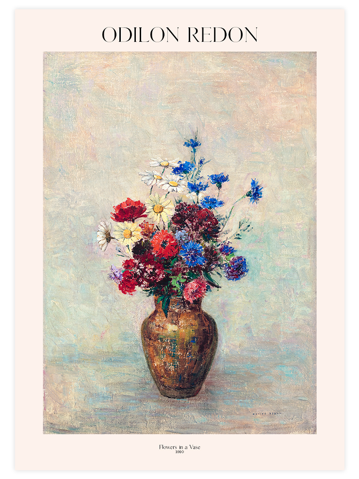 Odilon Redon Flowers In A Vase - Art Print