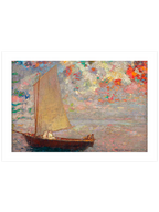 Odilon Redon La Barque aux Deux Femmes Blanches - Art Print