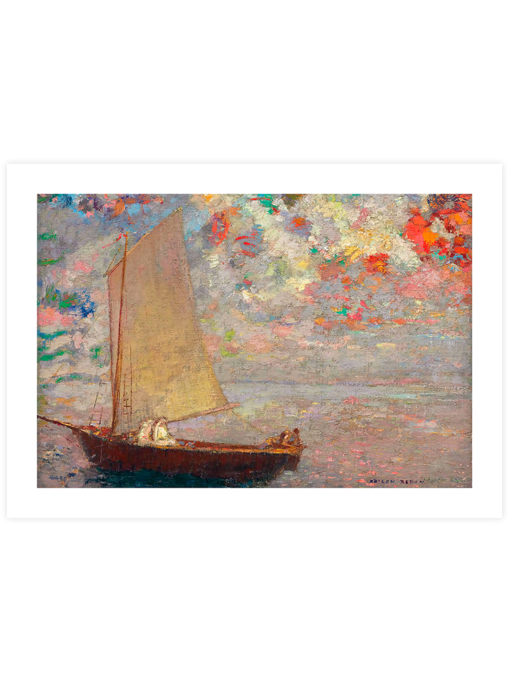 Odilon Redon La Barque aux Deux Femmes Blanches - Art Print