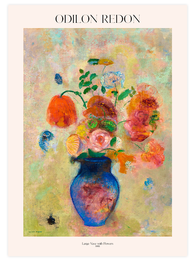 Odilon Redon Large Vase With Flowers - Art Print