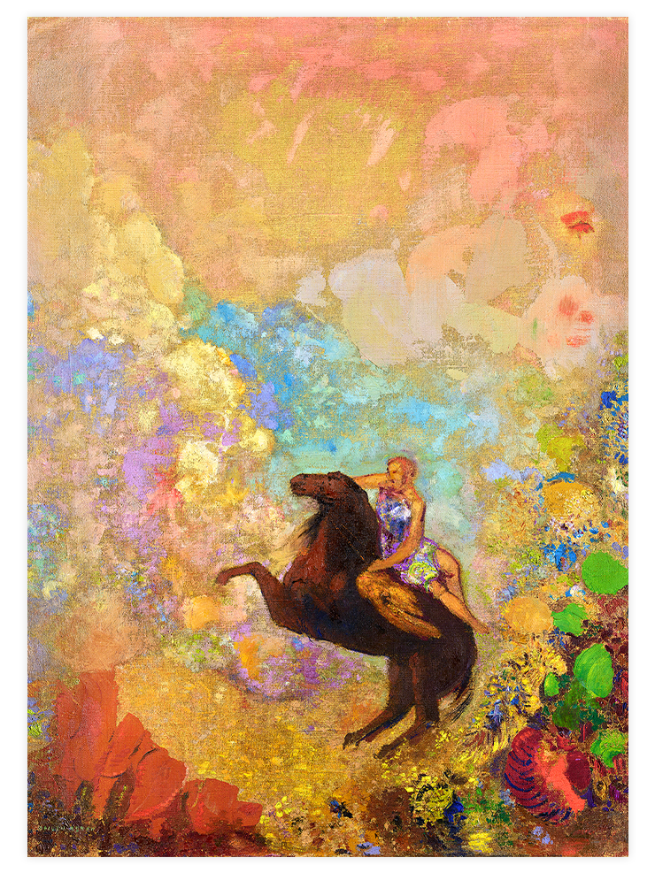 Odilon Redon Muse of Pegasus - Art Print Ürün ana görseli