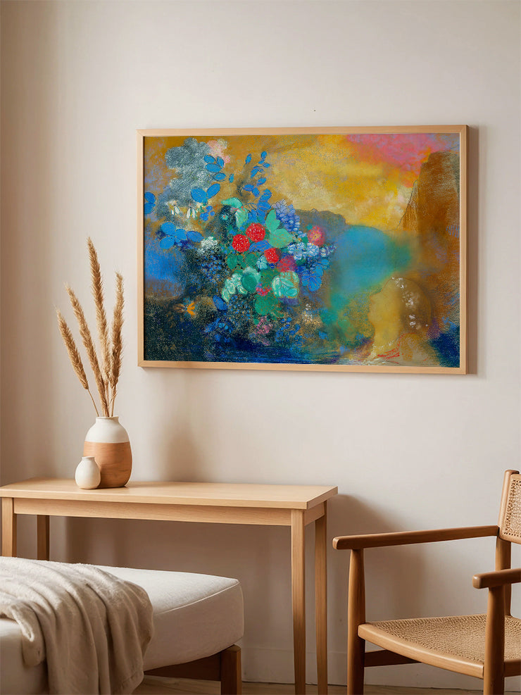 Odilon Redon Ophelia among the Flowers - Art Print  Poster