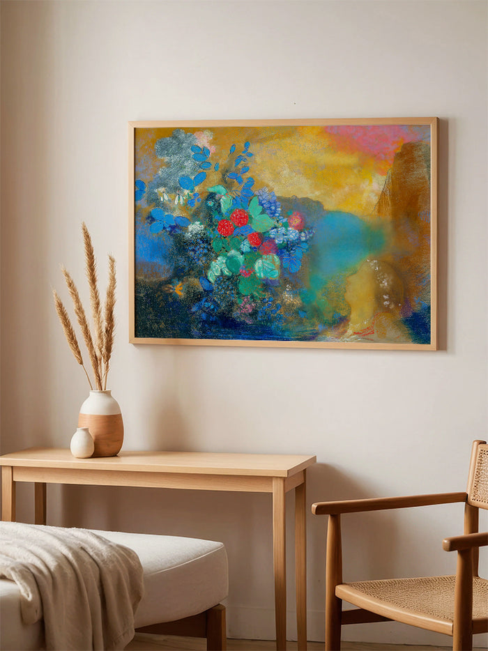 Odilon Redon Ophelia among the Flowers - Art Print  Poster
