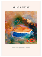 Odilon Redon Ophelia with a Blue Wimple in the Water - Art Print