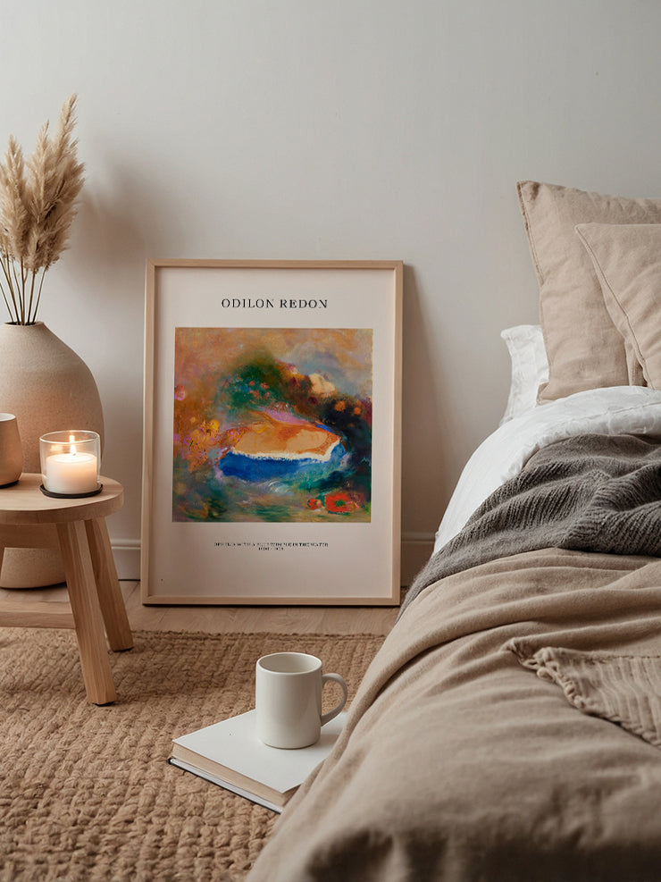 Odilon Redon Ophelia with a Blue Wimple in the Water - Art Print  Poster