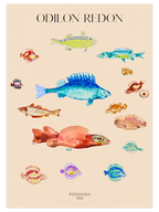 Odilon Redon Poissons - Art Print