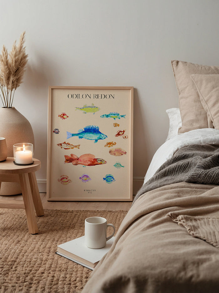 Odilon Redon Poissons - Art Print  Poster