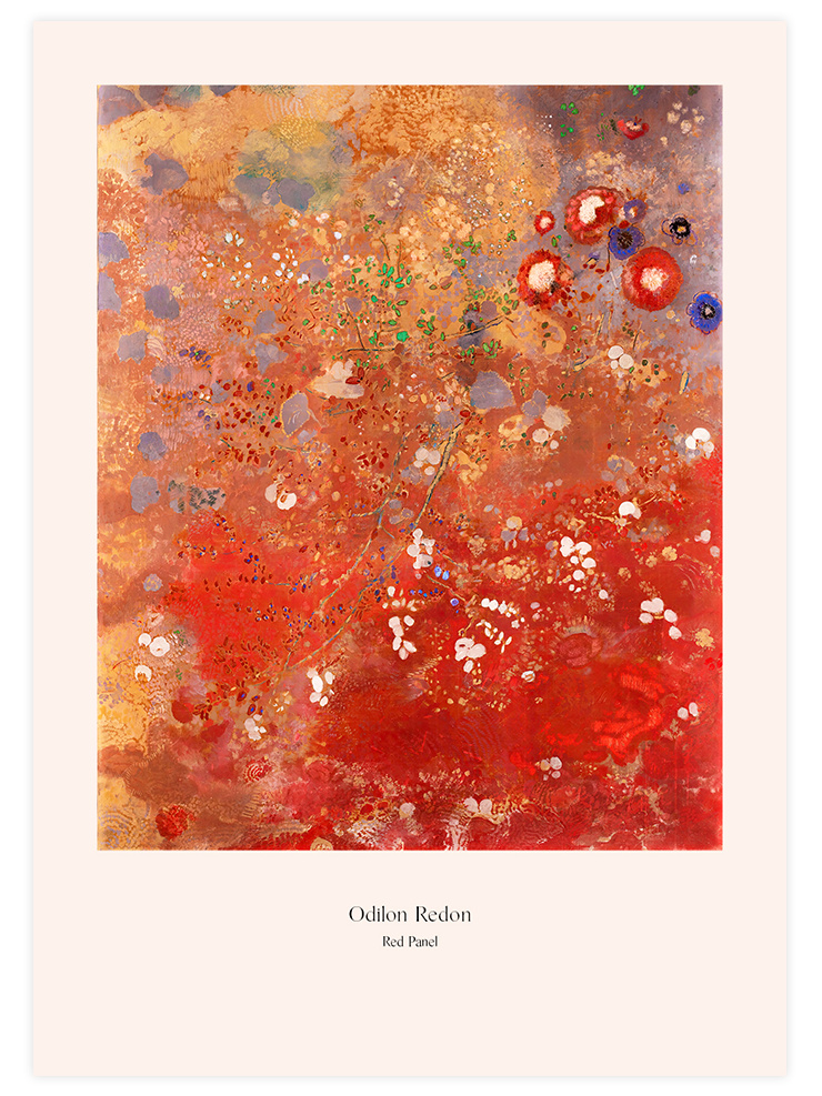 Odilon Redon Red Panel - Art Print Ürün ana görseli