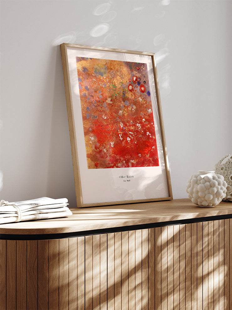 Odilon Redon Red Panel - Art Print Ürün ikincil görseli