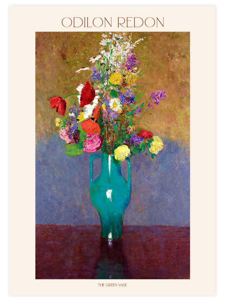 Odilon Redon The Green Vase - Art Print