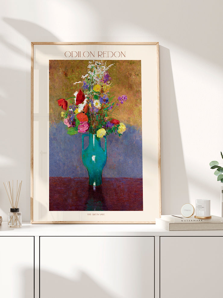 Odilon Redon The Green Vase - Art Print  Poster