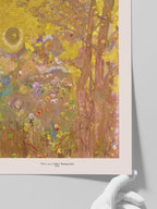 Odilon Redon Trees on a Yellow Background - Art Print