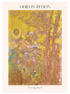 Odilon Redon Trees on a Yellow Background - Art Print