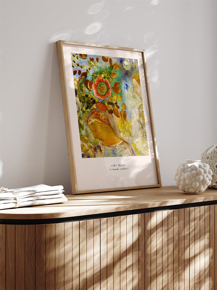 Odilon Redon Flower Two Young Girls among Flowers - Art Print  Poster