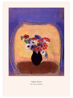 Odilon Redon Vase Noir aux Anémones - Art Print