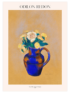 Odilon Redon Vase Bleu, Soucis Orange - Art Print
