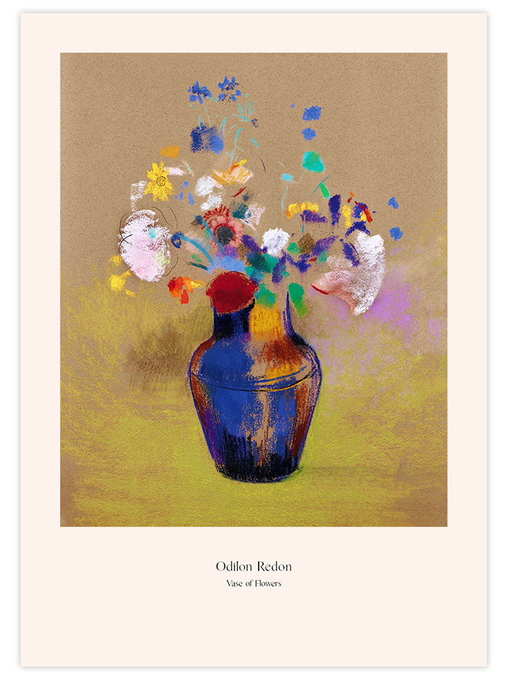 Odilon Redon Vase of Flowers - Art Print Ürün ana görseli