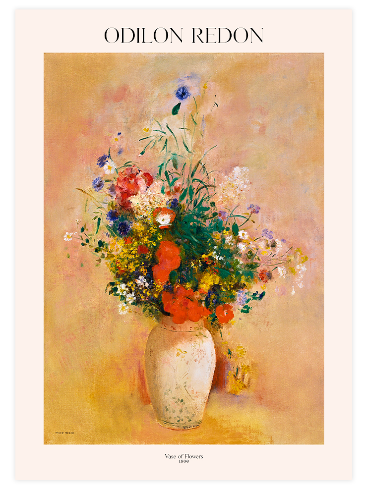 Odilon Redon Vase Of Flowers - Art Print Ürün ana görseli